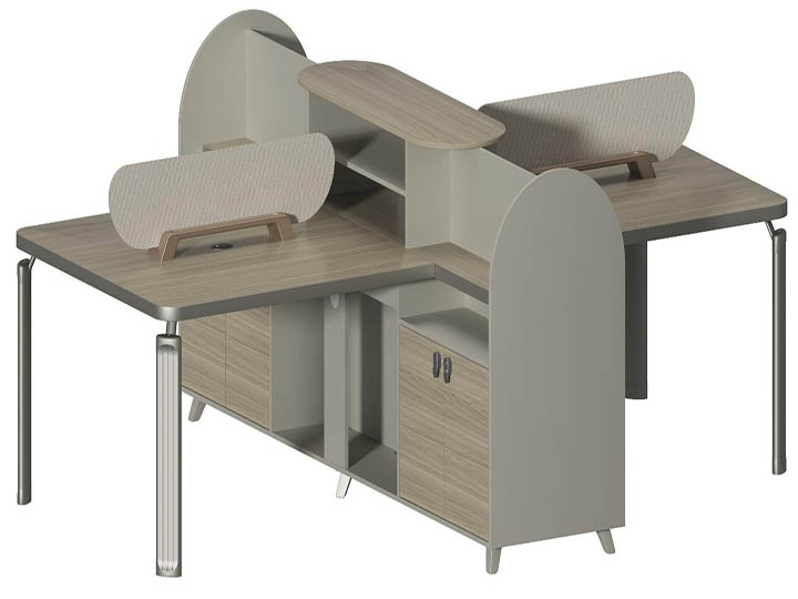 XH-D0628四人位星河胡桃+宾利灰+布拉克菱2800*2400*1100