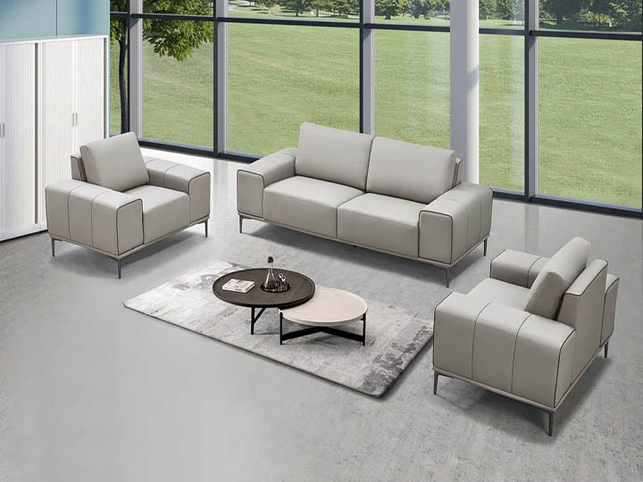 MZ 2389米色（生态真皮）单人1200*880*800三人：2200*880*800